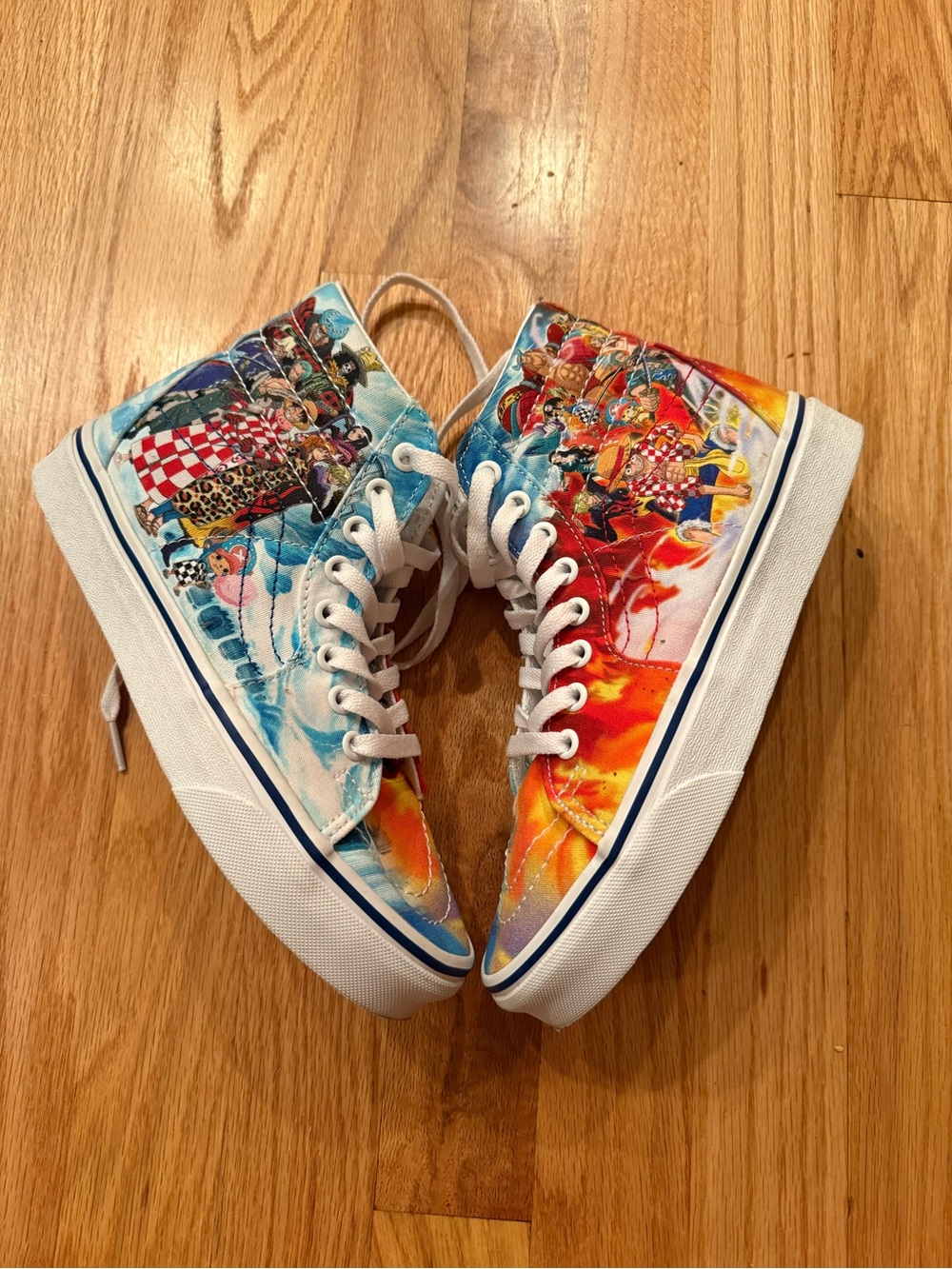 Vans Off The Wall Anime Multicolor Skateboard Sneaker  Unisex Men 4.5 Women 6